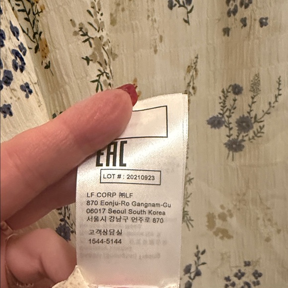 ba&sh Cream and Blue Floral Blouse - Picture 8 of 8